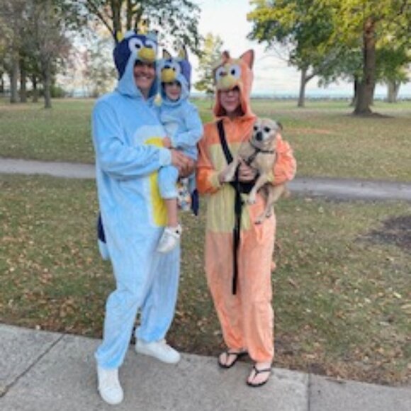 Adult Bingo Jumpsuit Costume - Bluey - Picture 1 of 4